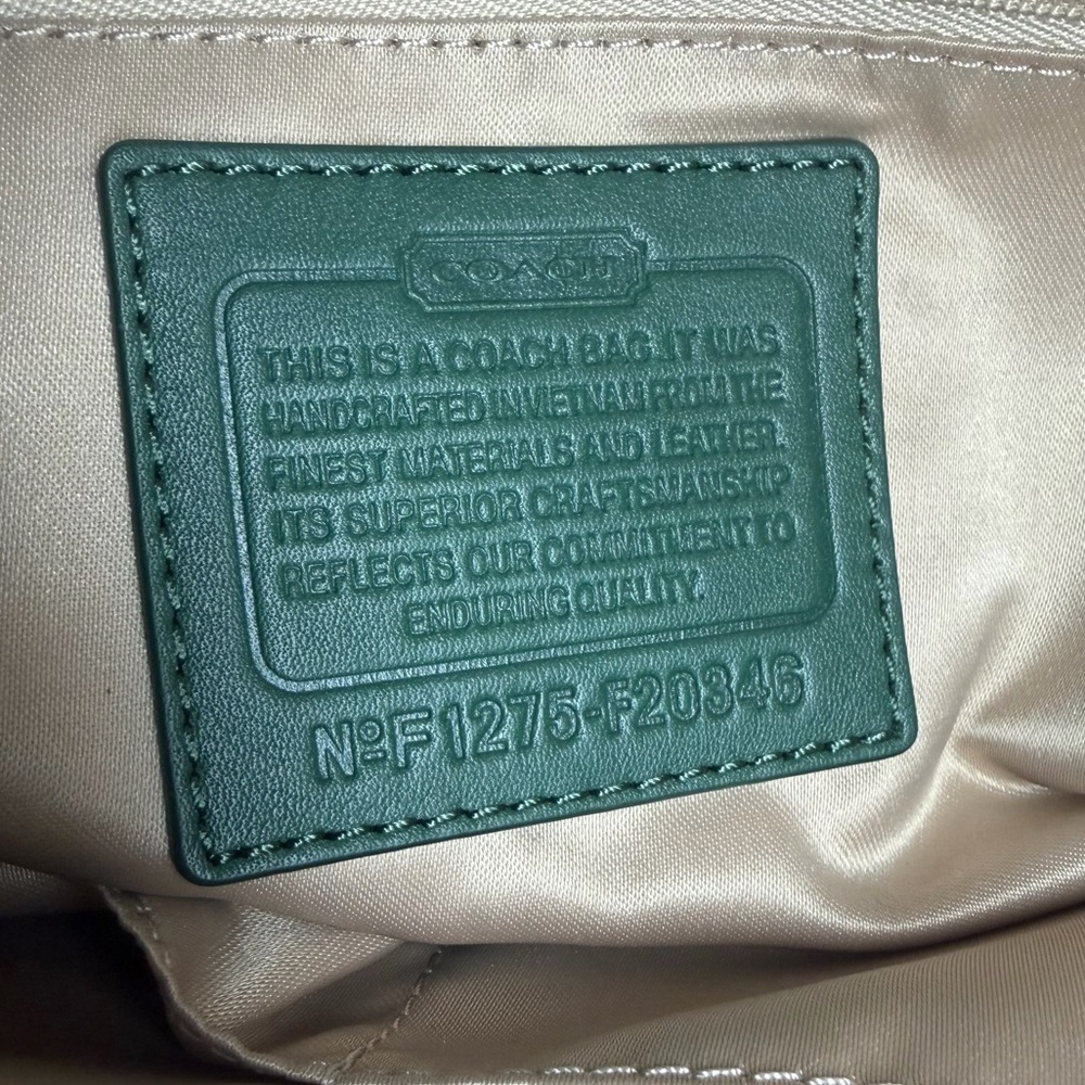 Coach Ashley Green Croc Embossed Shoulder / Handbag / Convertible Satchel • EUC - Picture 13 of 13